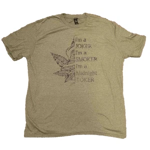 Joker Raucher Midnight Toker Shirt Herren XL grün lustig Grafik Musik T-Shirt Neuheit - Bild 1 von 6