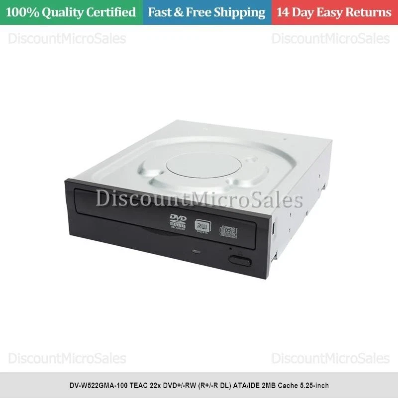 DV-W522GMA-100 TEAC 22x DVD+/-RW (R+/-R DL) ATA/IDE 2MB Cache 5.25-inch - Image 1 of 1