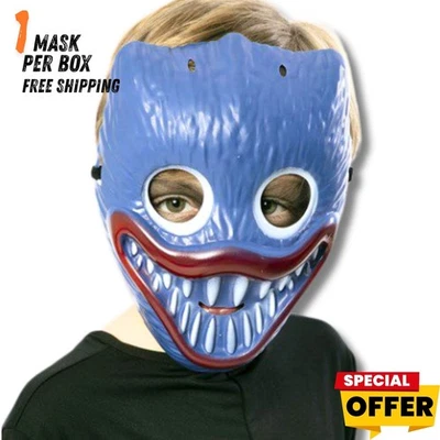 Huggy Wuggy Party Masks for Kids Birthday Party Horror Cosplay, Masquerade Party - Image 1 of 4