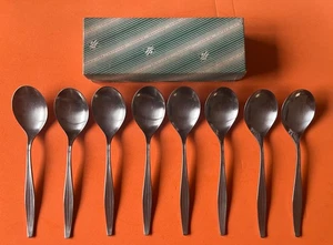 8 Dinner Spoons ATLANTA MOTION WMF CROMARGAN Satin Stainless Steel Flatware WBox - Picture 1 of 9