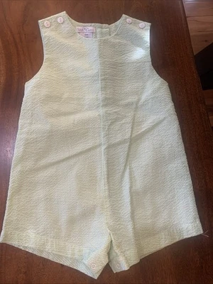 Mameluco para niños pequeños talla 24 meses verde pálido a cuadros Petit Ami excelente estado Foto 1 de 3