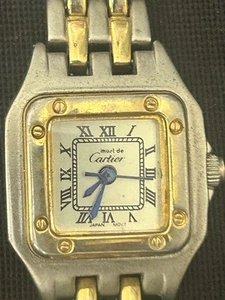 Cartier Panthère de Cartier two tone gold and stainless steel womens small watch - Picture 1 of 9