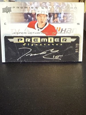 2018-19 UD Premier Collection Auto Rookie Jesperi Kotkaniemi /99 Canadiens  - Image 1 of 2