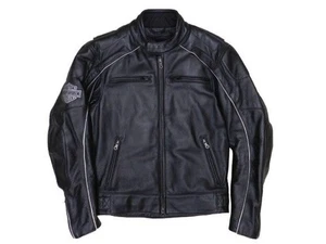 Harley-Davidson Skull Lederjacke, Gr. S (98099-07VM) Single Rider Schwarz - Bild 1 von 8