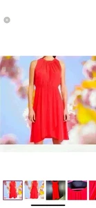 Athleta Women S Pink Coral Martinique Tassel Halter Dress Small - Picture 1 of 11