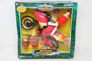 BAN DAI Power Rangers Wild Force Red Wild Warrior Con Ciclo Salvaje NUEVO - Imagen 1 de 5
