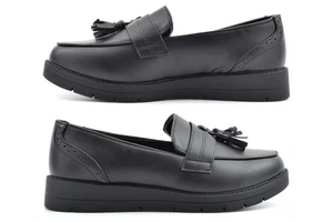 Girls School Shoes Girls Loafers Womens Loafers Ladies Office Shoes Work Shoes - Picture 1 of 5