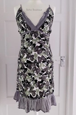 Vintage 90s Y2K Sundress YUMI Size S 10 Beautiful Summer Dress Beaded Boho Fairy - Image 1 of 4