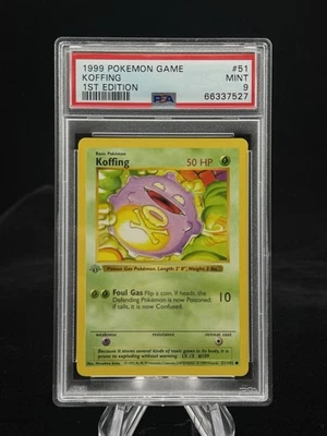 Koffing #51 1st Edition Base Set 1999 Pokémon Game PSA 9 Grey Stamp 🍃 - Image 1 of 3