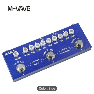 M-VAVE Cube Baby Blue for Bass Guitar - Bluetooth - With multi-modulation effects