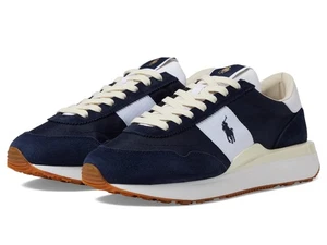 Polo Ralph Lauren Men's Train 89 Suede & Oxford Sneaker, Hunter Navy/White, 8 - Picture 1 of 6