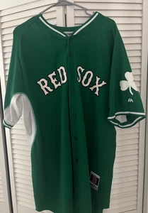 Authentic Majestic Cool Base BOSTON RED SOX St Patrick’s Day Trikot Large - Bild 1 von 9