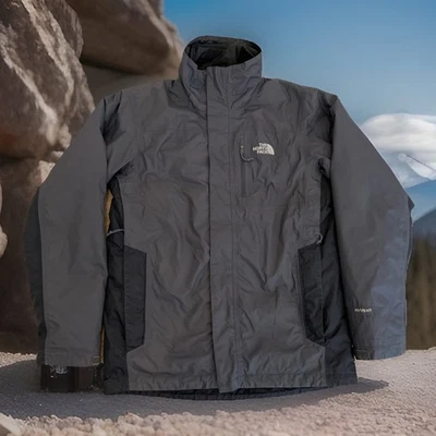 The North Face Jacket Mens Small HyVent Waterproof 3 In 1 Lined Coat Grey - Image 1 of 4