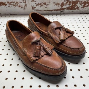 Polo Ralph Lauren Halbschuh Herren 9,5 D Braun Leder Quaste Boot Elegant Schuhe - Bild 1 von 19