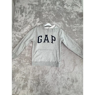 GAP Niños XXL Gris Sudadera con Capucha Pullover Logo Grande Juvenil Ropa Activa Foto 1 de 4