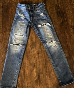 Pantalones de mezclilla ajustados American Eagle talla 26x27 desgastados para hombre Next Level - Imagen 1 de 6