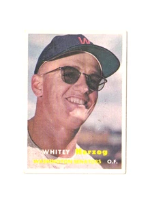 1957 Topps Set-Break Baseball Whitey Herzog #29 Rookie Cemtered Ex+/Nm - Picture 1 of 2
