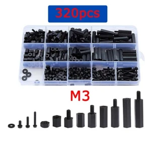 USA 320Pcs M3 Male Female Plastic Nylon Hex Column Standoff Spacer Phillip Screw - Picture 1 of 16