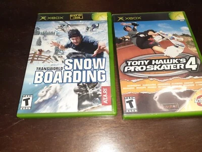 Tony Hawk's Pro Skater 4 + Transworld Snow Boarding -XBOX- Tested - Image 1 of 4