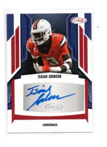 ISAIAH JOHNSON 2024 SAGE ROOKIE AUTO CARD #A-IJ - Picture 1 of 1