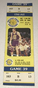4/16/1994 Utah Jazz NBA Golden State Warriors Season Ticket Stub Malone Stockton - Picture 1 of 2