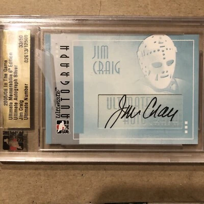 Jim Craig 1980 Team USA ITG 2005-06 Silver Ultimate Memorabilia Auto 33 of 50 - Image 1 of 4