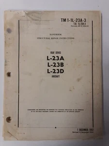 Beech USAF Series L-23A-B-D Aircraft Structural Repair Instructions Original - Bild 1 von 12