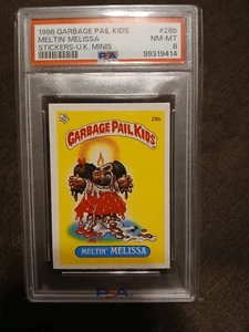 MELTIN MELISSA 1986 GARBAGE PAIL KIDS #28b STICKERS-U.K. MINIS - Picture 1 of 2