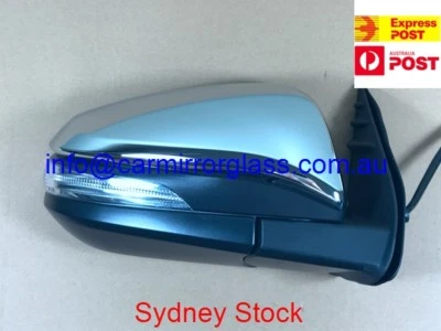 ESPELHO DE PORTA PARA TOYOTA HILUX 2015 para a frente direita (cromo, pisca-pisca, dobra elétrica, SR5 - Imagem 1 de 3