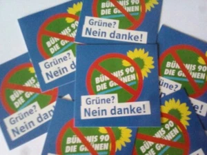200 Grüne? Nein danke! Aufkleber Ultras Protest Wärmepumpen Baerbock Anti Habeck - Picture 1 of 2