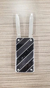 Vintage Imperial Money Clip Pocket Knife And File Black Stripes - Picture 1 of 5