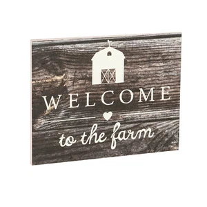 JennyGems Welcome To the Farm Wooden Sign, Barn Gifts, Rustic Farmhouse Decor - Picture 1 of 9