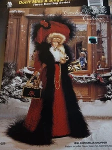 Paradise 1894 Christmas Shopper Crochet Pattern vol P-029 for 11.5" Doll Barbie  - Picture 1 of 2