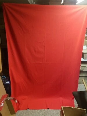 Red Polyester Tablecloth 56" x 80" - Image 1 of 2