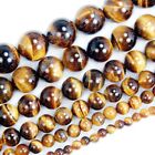 Natural Yellow Tiger's Eye Gemstones Loose Beads 15" 4/6/8/10/12/14/16/18/20mm