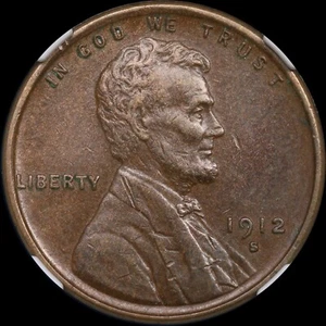 1912 S Lincoln Cent NGC AU Details RPM #1 Mint Error - Picture 1 of 4