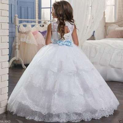2020 NEW Flower Girl Dress Communion Party Prom Princess Pageant Bridesmaid Wed - Image 1 of 4