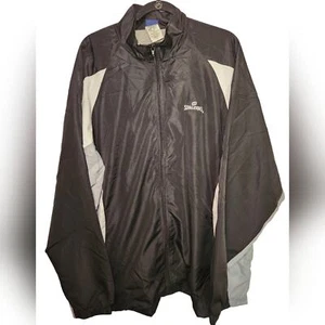 Chaqueta cortavientos para hombre Spalding nueva sin etiquetas negra y gris talla XL - Imagen 1 de 8