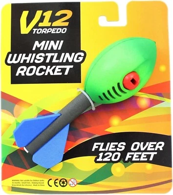 OTTERDENE V12 Torpedo Mini Volador Silbido Cohete Lanzamiento Juguete Juego ~ Color Varía