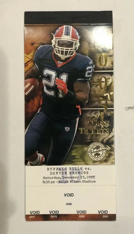 BUFFALO BILLS VINTAGE 2005 BRONCOS SUITE BOOKLET BOOK FULL RARE  12/17/05 Cover