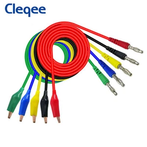 Multimeter Test Lead Alligator Clip to 4mm Banana Plug Test Cable Wire - Picture 1 of 6