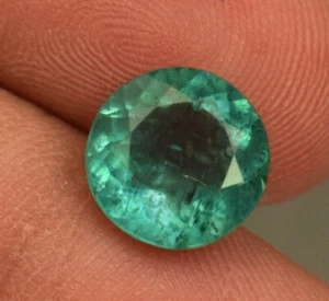Natural Certified Greenish Blue Apatite Gemstone 2.90 Ct Round Cut Loose Gemston - Picture 1 of 5