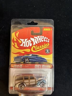 Hot Wheels Classics 1940s Woodie Series 1 H7076 Aqua Blue - Image 1 of 2