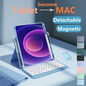 Bluetooth Tastatur Maus Hülle Cover für iPad 8/9/10. Generation Air 4 5 Pro 11 - Bild 1 von 58