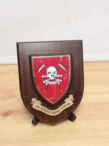 Vintage The Queens Royal Lancers Wandrelief Schild - Militär - Armee - Bild 1 von 6