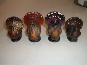 FOUR SMALL TURKEY CANDLES  NEVER BURNED  GURLEY/UNMARKED SEE PHOTOS - Picture 1 of 5