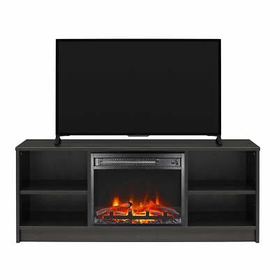Electric Fireplace TV Stand up to 55" LED Flame Log Set Cool-Touch Modern Heater - Image 1 of 4