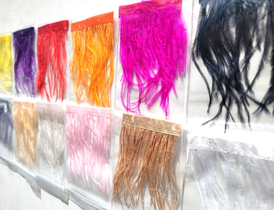 BIG HIT FLY CO OSTRICH HERL FEATHERS - 12-20 Barbules - 12 COLORS - 3-4in. - Fly Tying Feathers