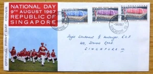 1967 Singapore Stamp First Day Cover 'National Day' Item No F-945 - Picture 1 of 1