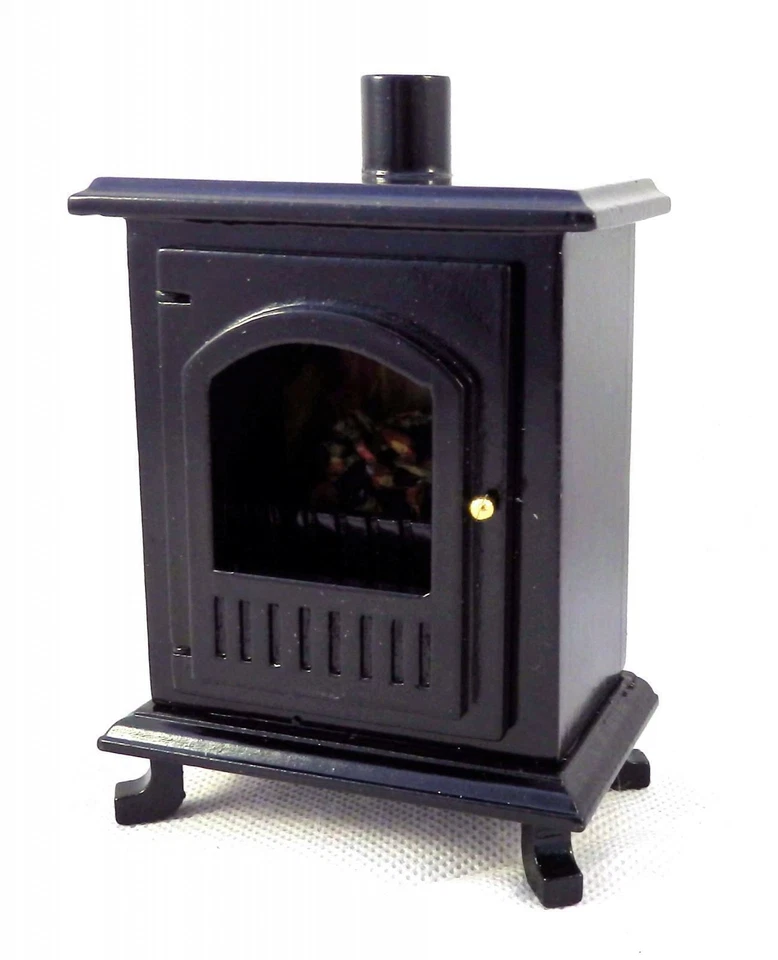 Bambole Casa Stufa a Legna Ciocco Ceppo Bruciatore Miniatura 1:12 Scala Mobili - Immagine 1 di 4